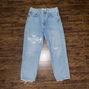 agolde 90s crop distressed